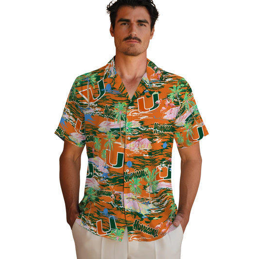 Miami Hurricanes Flamingo Retreat 2026 Hawaiian Shirt – Moonbestprint