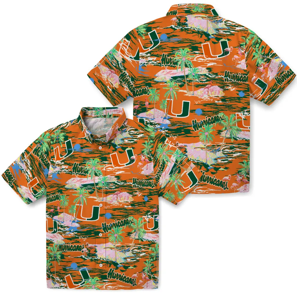 Miami Hurricanes Flamingo Retreat 2026 Hawaiian Shirt – Moonbestprint