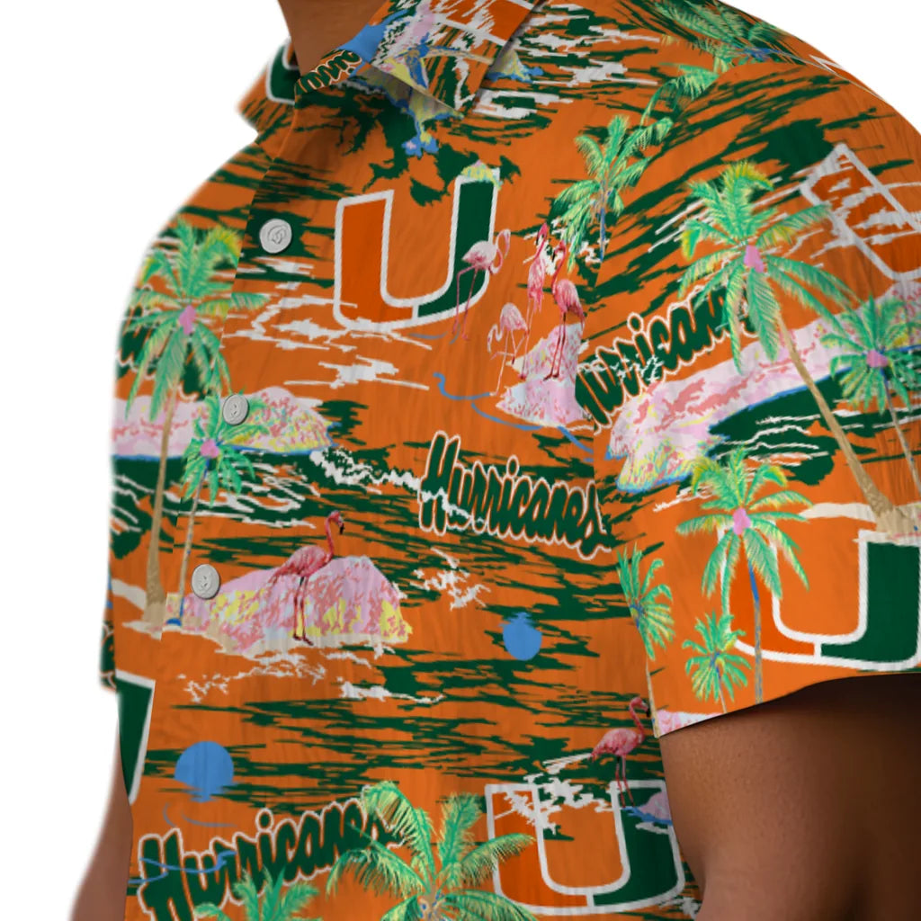 Miami Hurricanes Flamingo Retreat 2026 Hawaiian Shirt – Moonbestprint