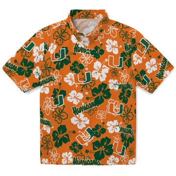 Miami Hurricanes Hibiscus Bloom Hawaiian Shirt – Moonbestprint
