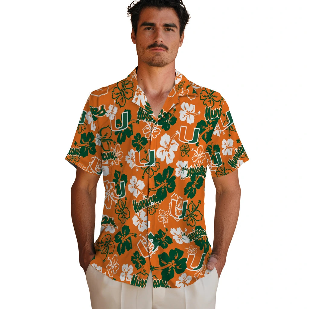 Miami Hurricanes Hibiscus Bloom Hawaiian Shirt – Moonbestprint