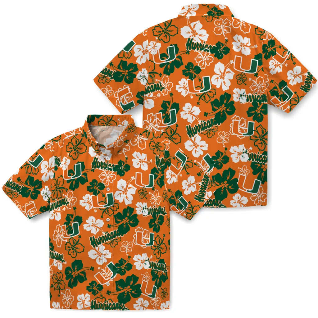 Miami Hurricanes Hibiscus Bloom Hawaiian Shirt – Moonbestprint
