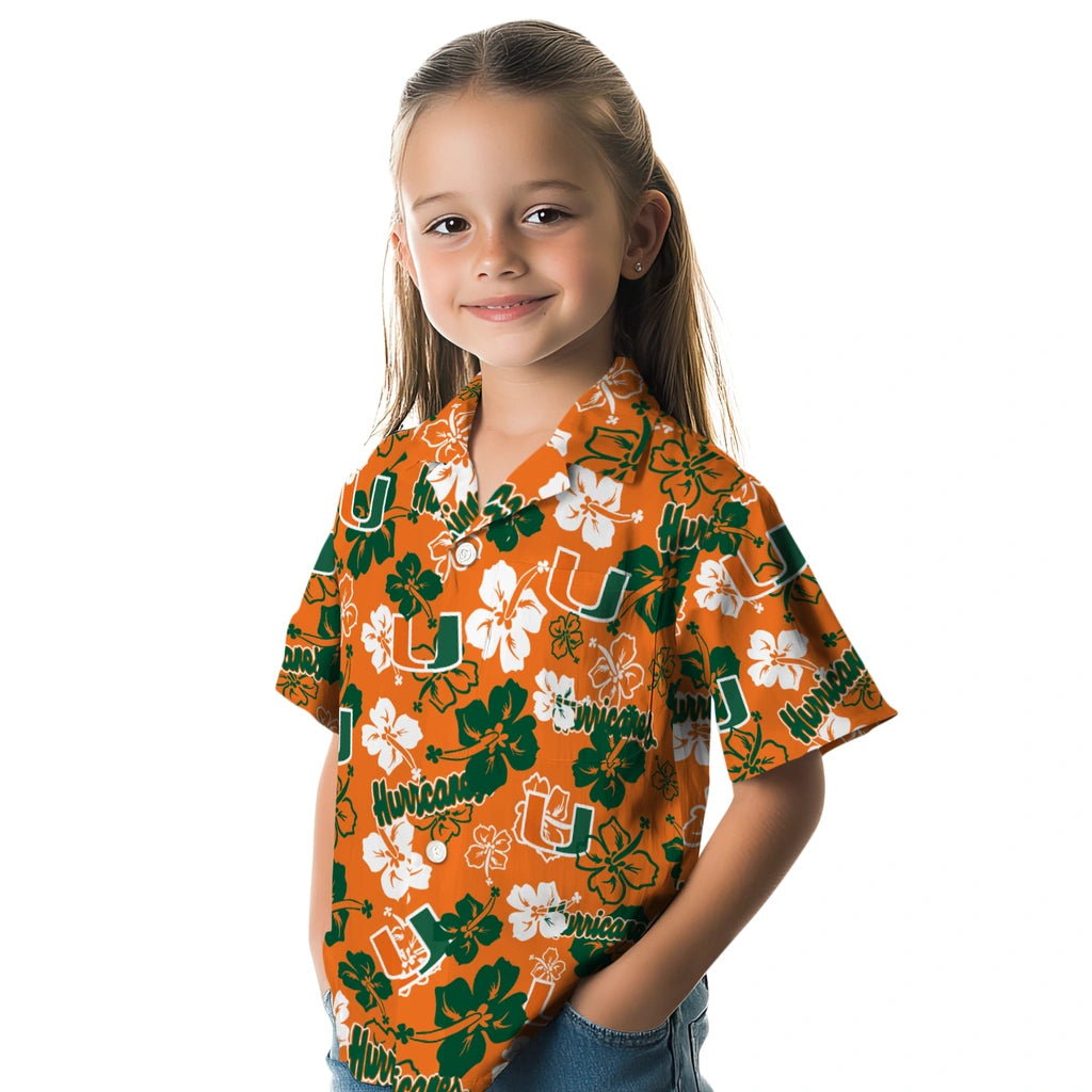 Miami Hurricanes Hibiscus Bloom Hawaiian Shirt – Moonbestprint