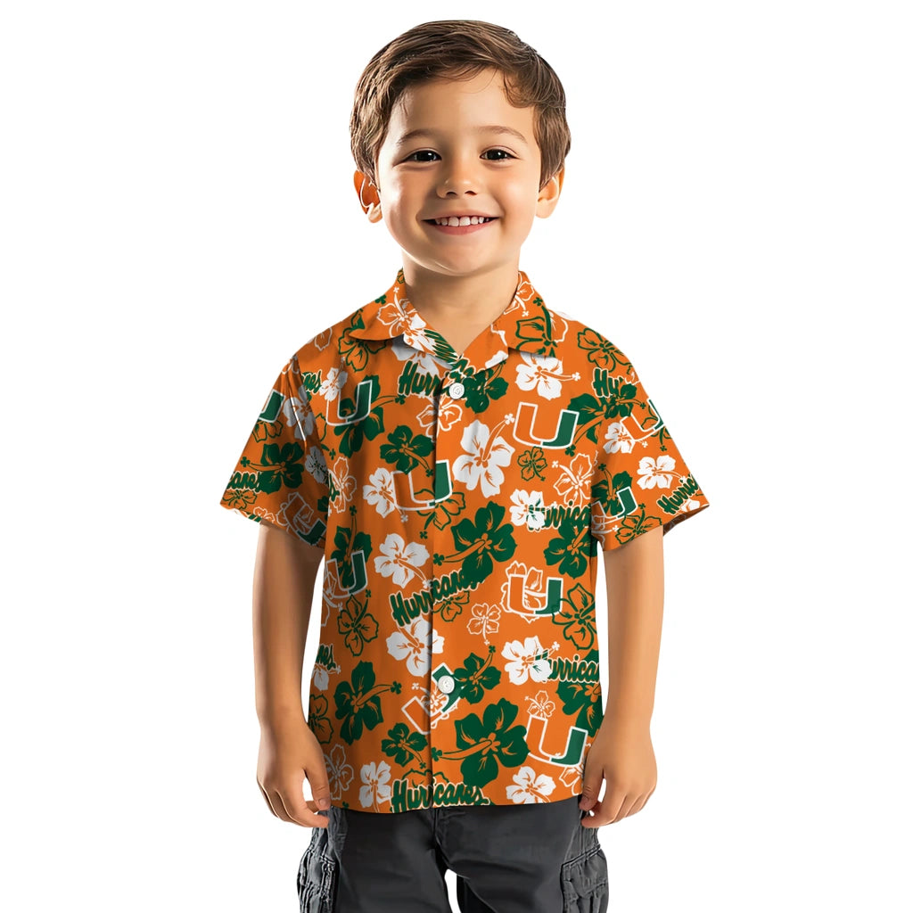 Miami Hurricanes Hibiscus Bloom Hawaiian Shirt – Moonbestprint
