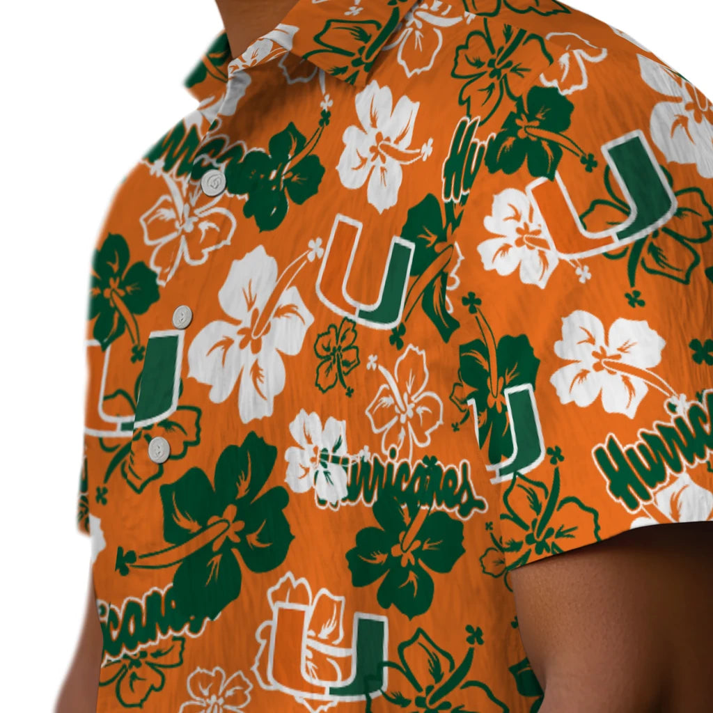Miami Hurricanes Hibiscus Bloom Hawaiian Shirt – Moonbestprint