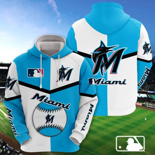 Miami Marlins 3D MLB All Over Print Hoodie -Moonbestprint