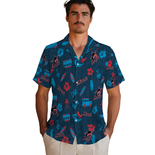 Miami Marlins Hawaiian Shirt - Beach Vibe | Moonbestprint