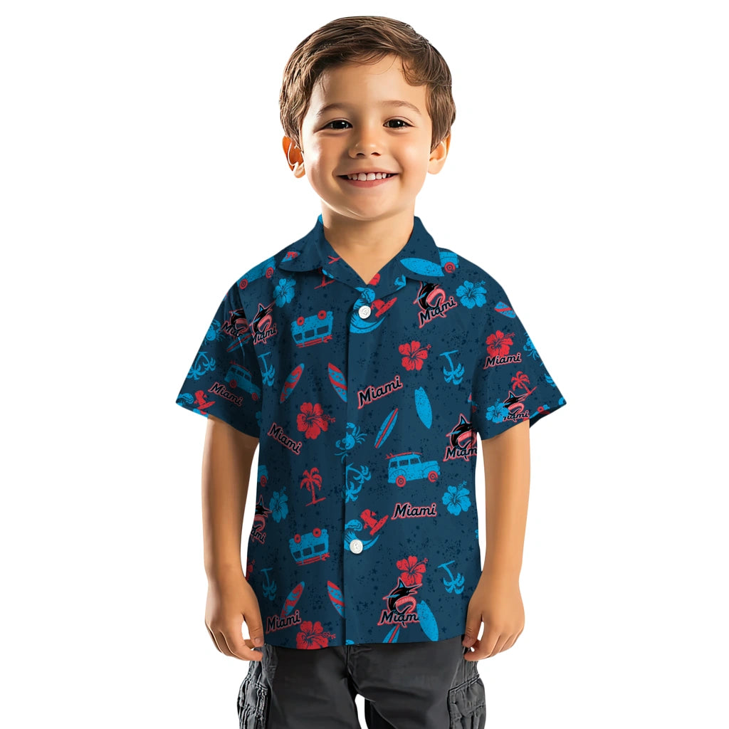 Miami Marlins Hawaiian Shirt - Beach Vibe | Moonbestprint