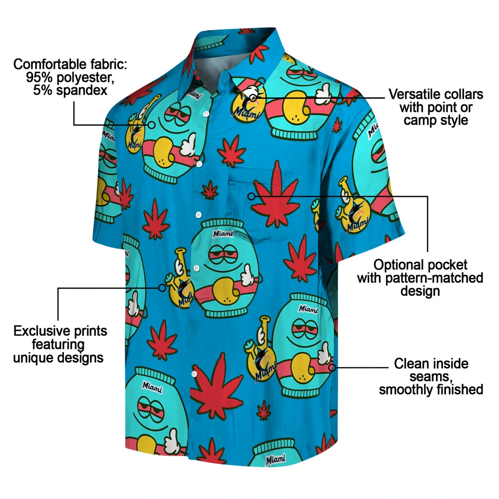 Miami Marlins Hawaiian Shirt - Chill Vibe | Moonbestprint