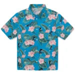 Miami Marlins Hawaiian Shirt - Flamingo and Hibiscus | Moonbestprint