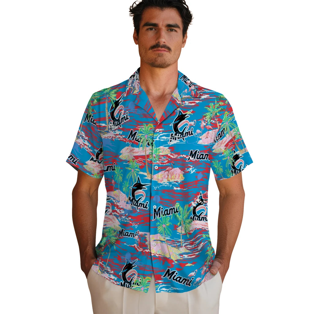 Miami Marlins Flamingo Retreat 2026 Hawaiian Shirt – Moonbestprint