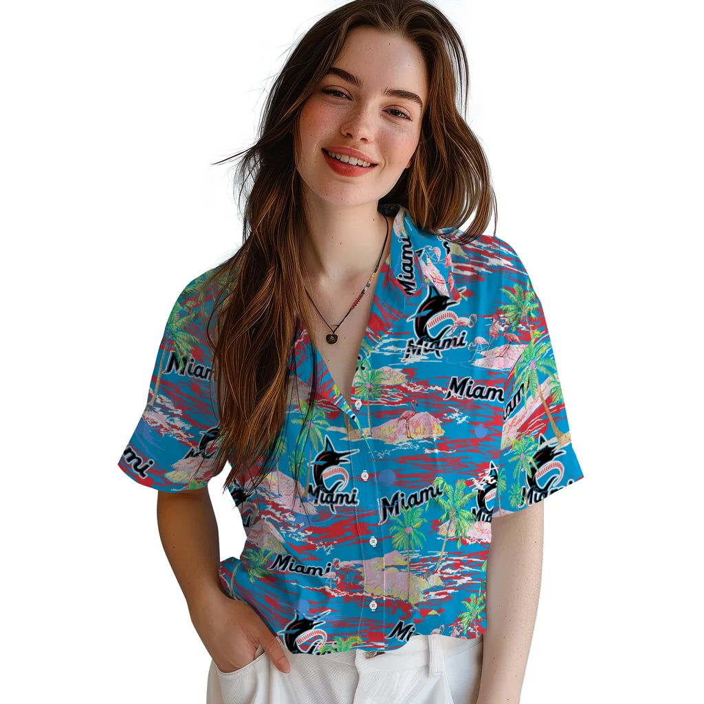 Miami Marlins Flamingo Retreat 2026 Hawaiian Shirt – Moonbestprint