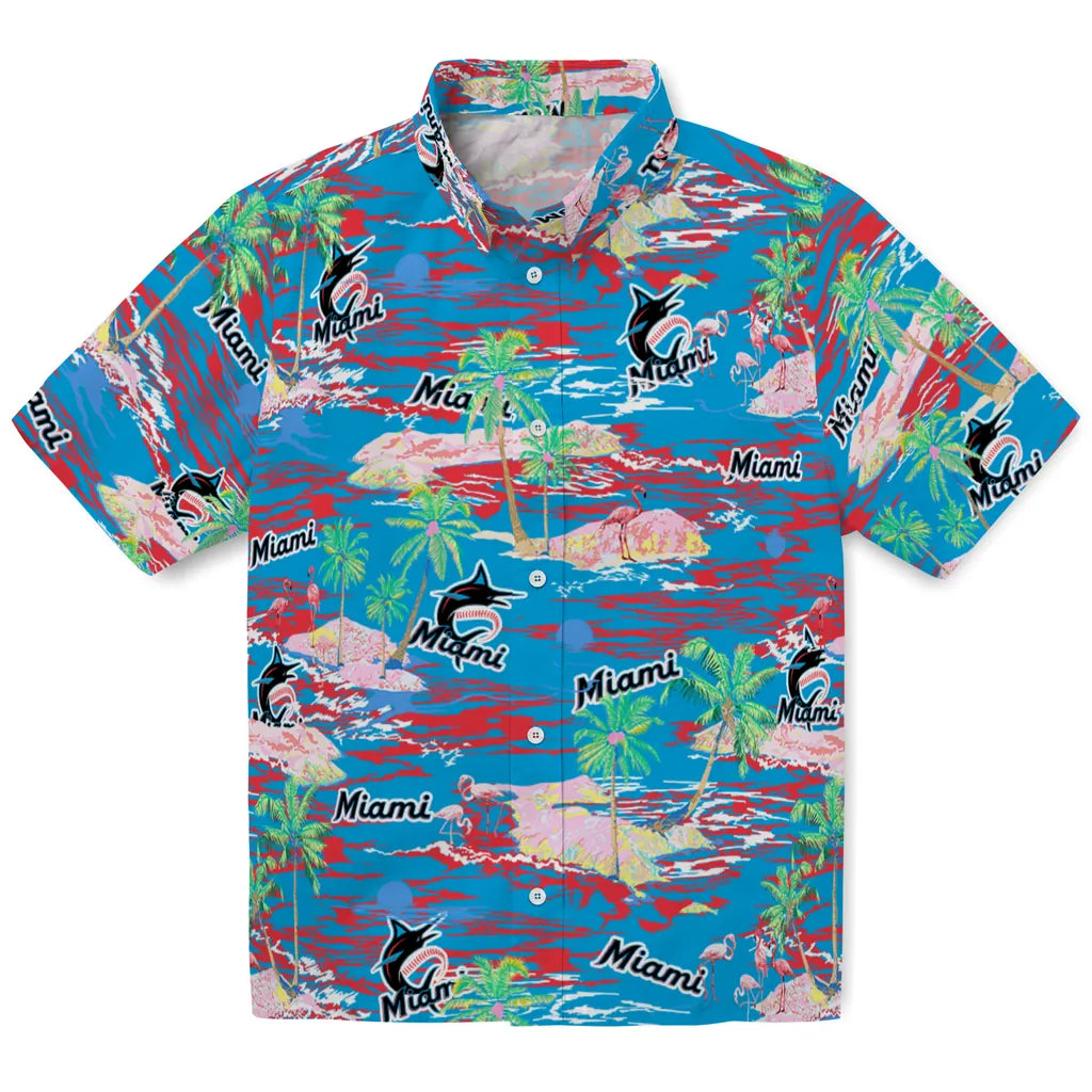 Miami Marlins Hawaiian Shirt - Hawaii Island | Moonbestprint