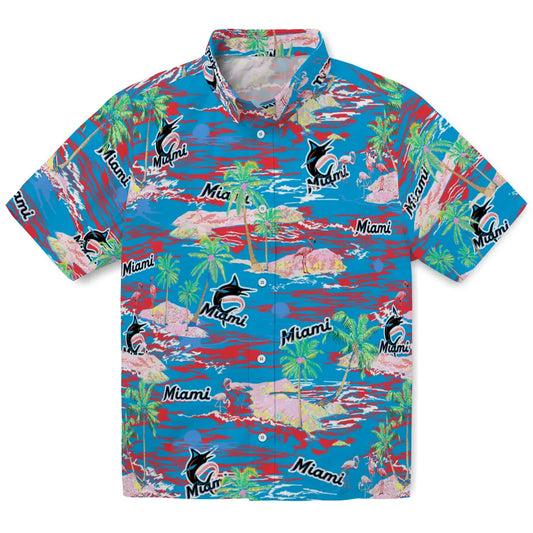 Miami Marlins Hawaiian Shirt - Hawaii Island | Moonbestprint