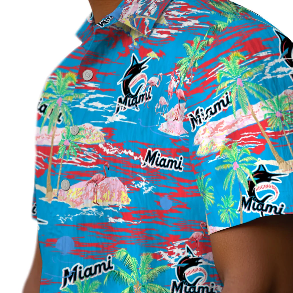 Miami Marlins Hawaiian Shirt - Hawaii Island | Moonbestprint