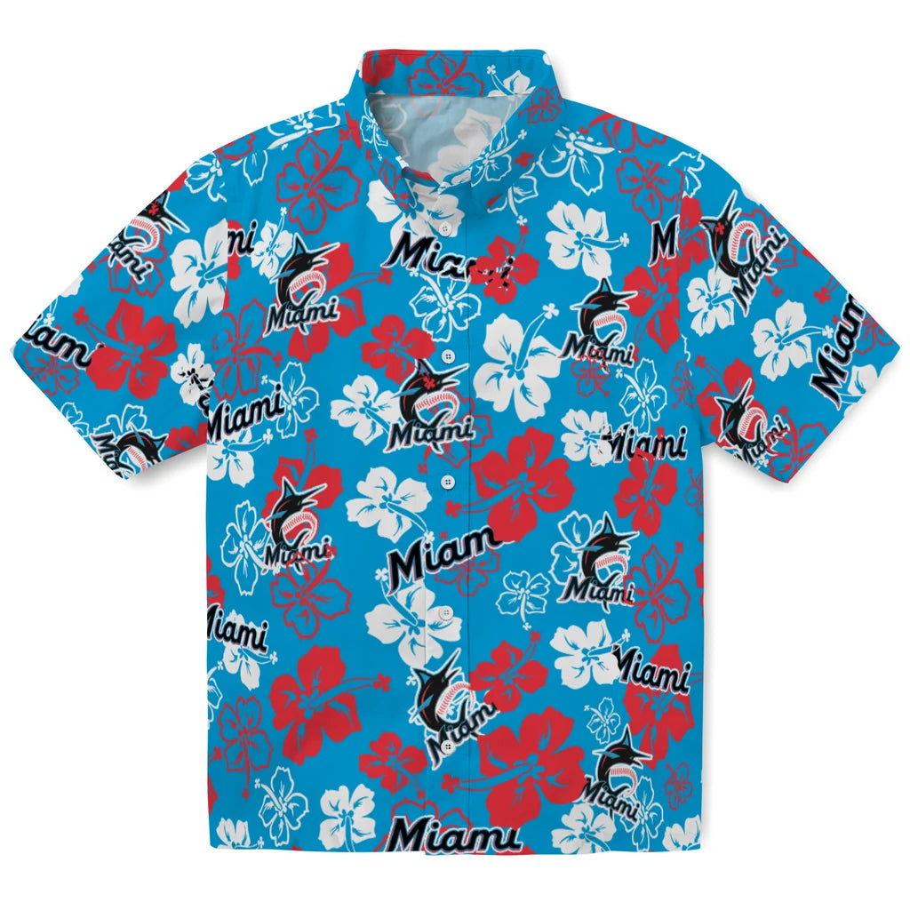 Miami Marlins Hibiscus Bloom Hawaiian Shirt – Moonbestprint