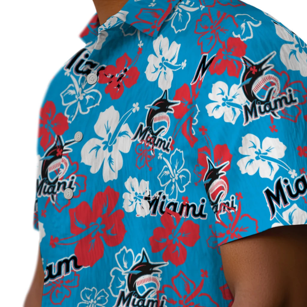 Miami Marlins Hibiscus Bloom Hawaiian Shirt – Moonbestprint