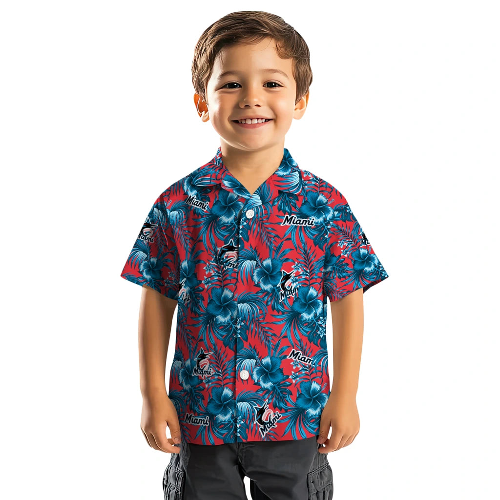 Miami Marlins Hawaiian Shirt - Hibiscus Exotic | Moonbestprint