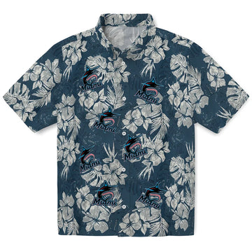 Miami Marlins Hawaiian Shirt - Hibiscus Flowers | Moonbestprint