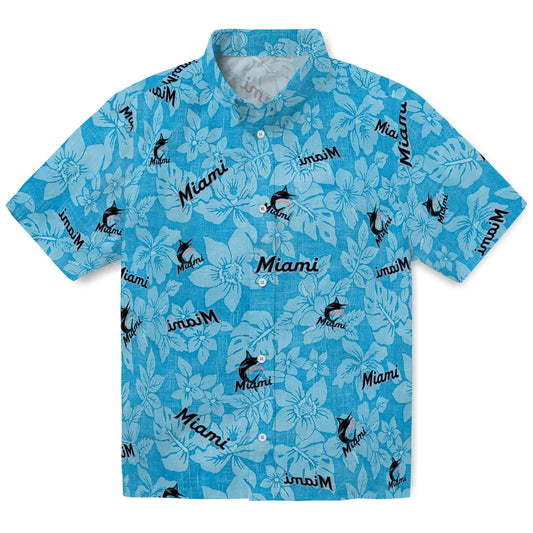 Miami Marlins Hawaiian Shirt - Hibiscus Oasis | Moonbestprint