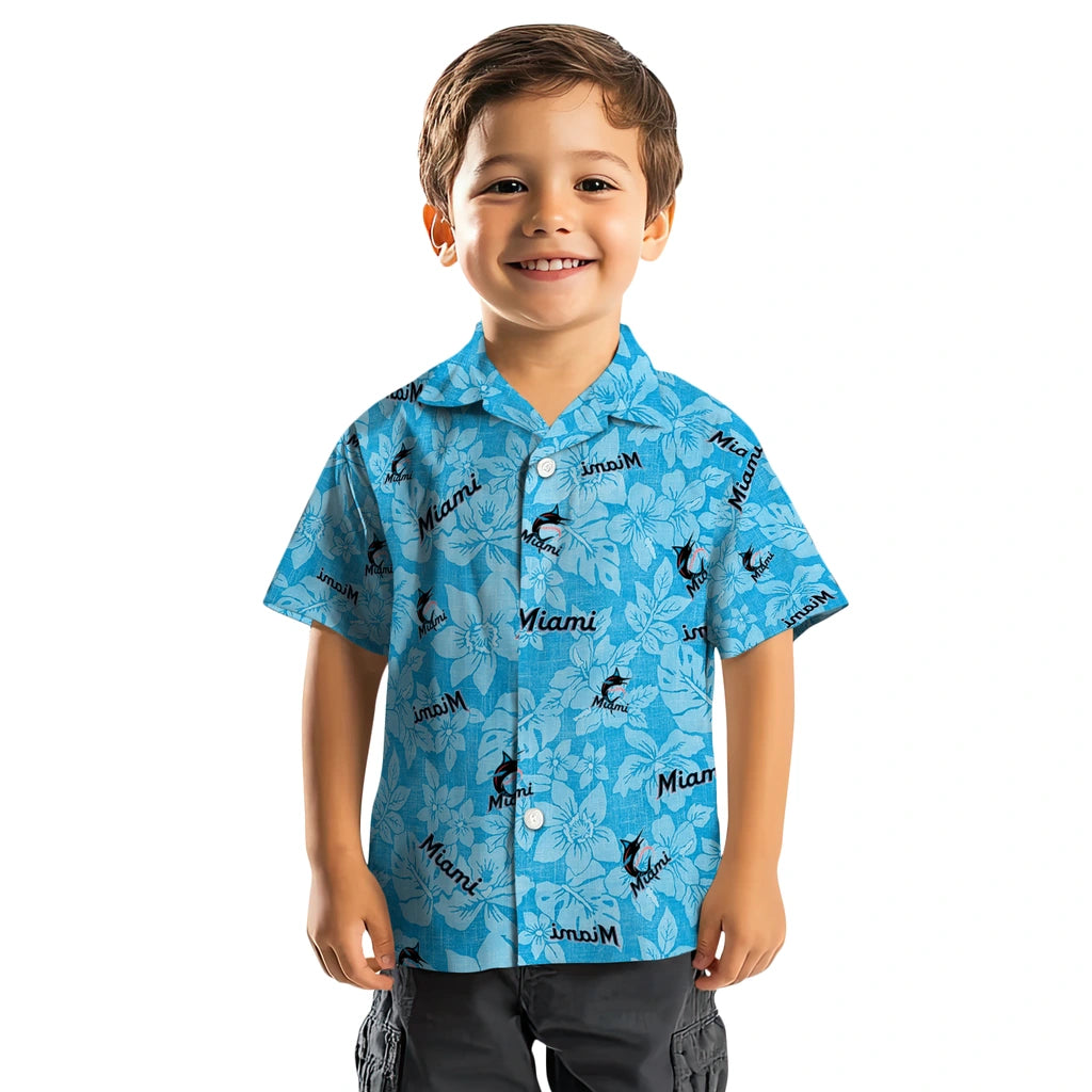Miami Marlins Hawaiian Shirt - Hibiscus Oasis | Moonbestprint