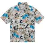 Miami Marlins Hawaiian Shirt - Hibiscus Seaside | Moonbestprint
