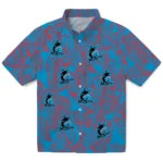 Miami Marlins Hawaiian Shirt - Leaf Outline | Moonbestprint