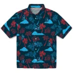 Miami Marlins Hawaiian Shirt - Palm And Clouds | Moonbestprint