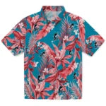 Miami Marlins Hawaiian Shirt - Palm Leaves | Moonbestprint