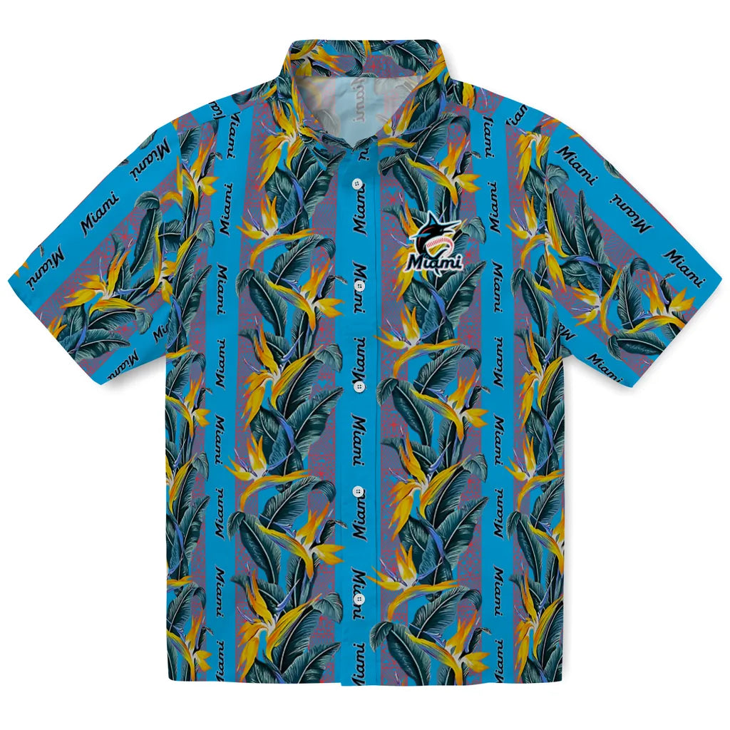 Miami Marlins Hawaiian Shirt - Paradise Vines | Moonbestprint