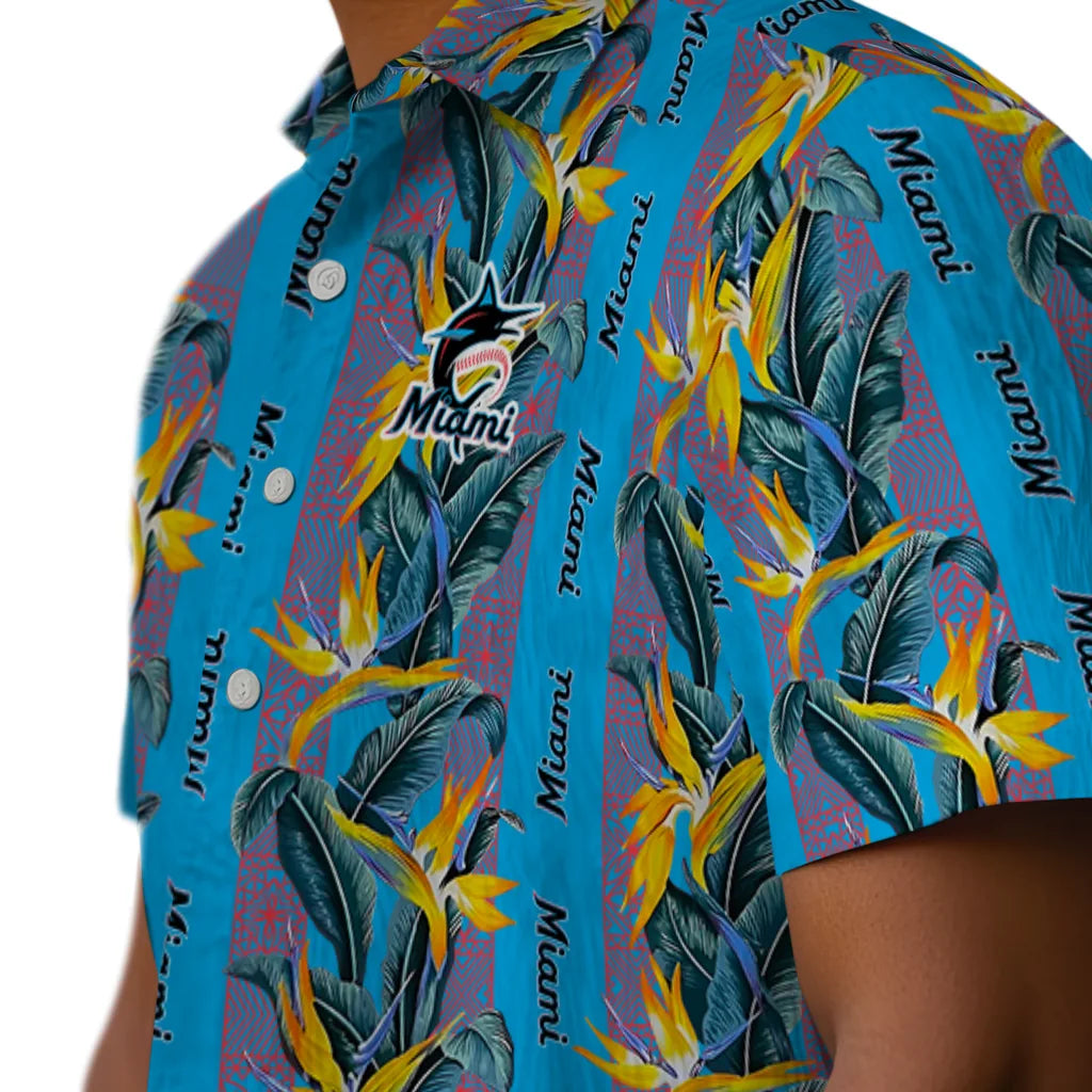 Miami Marlins Hawaiian Shirt - Paradise Vines | Moonbestprint