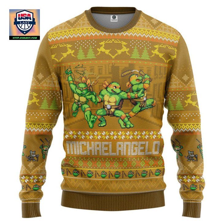 Michelangelo Mike Teenage Mutant Ninja Turtles Christmas Sweater ? Usalast