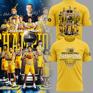 Michigan Basketball 2026 Big Ten Champs Shirt - Trendy Sportswear for Fans Moonbestprint