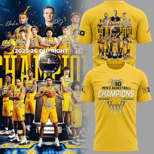 Michigan Basketball 2026 Big Ten Champs Shirt - Trendy Sportswear for Fans Moonbestprint