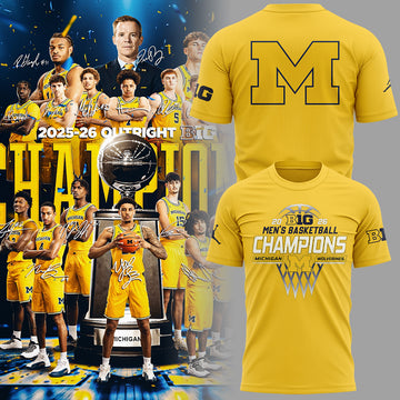 Michigan Men's Basketball 2026 Big Ten Champions T-Shirt Moonbestprint