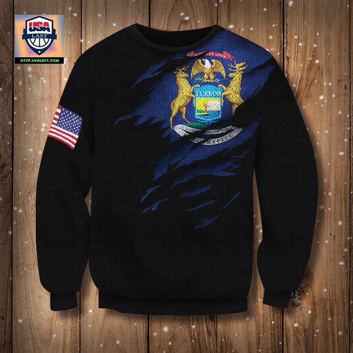 Michigan State Flag ? Us Flag Logo Sweater United Stated State Flag Pride Michigan Gift ? Usalast