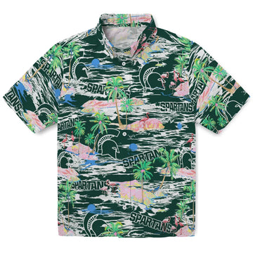 Michigan State Spartans Flamingo Retreat 2026 Hawaiian Shirt – Moonbestprint