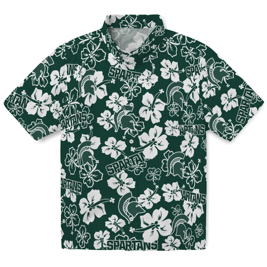 Michigan State Spartans Hibiscus Bloom Hawaiian Shirt – Moonbestprint