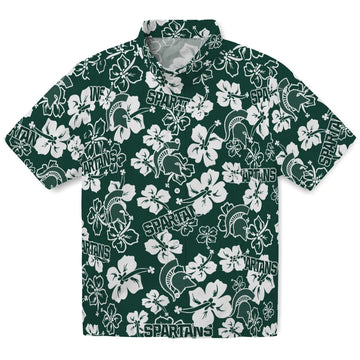 Michigan State Spartans Hibiscus Bloom Hawaiian Shirt – Moonbestprint