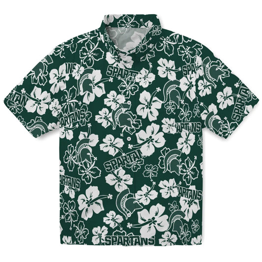 Michigan State Spartans Hibiscus Bloom Hawaiian Shirt – Moonbestprint