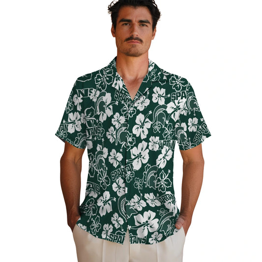 Michigan State Spartans Hibiscus Bloom Hawaiian Shirt – Moonbestprint