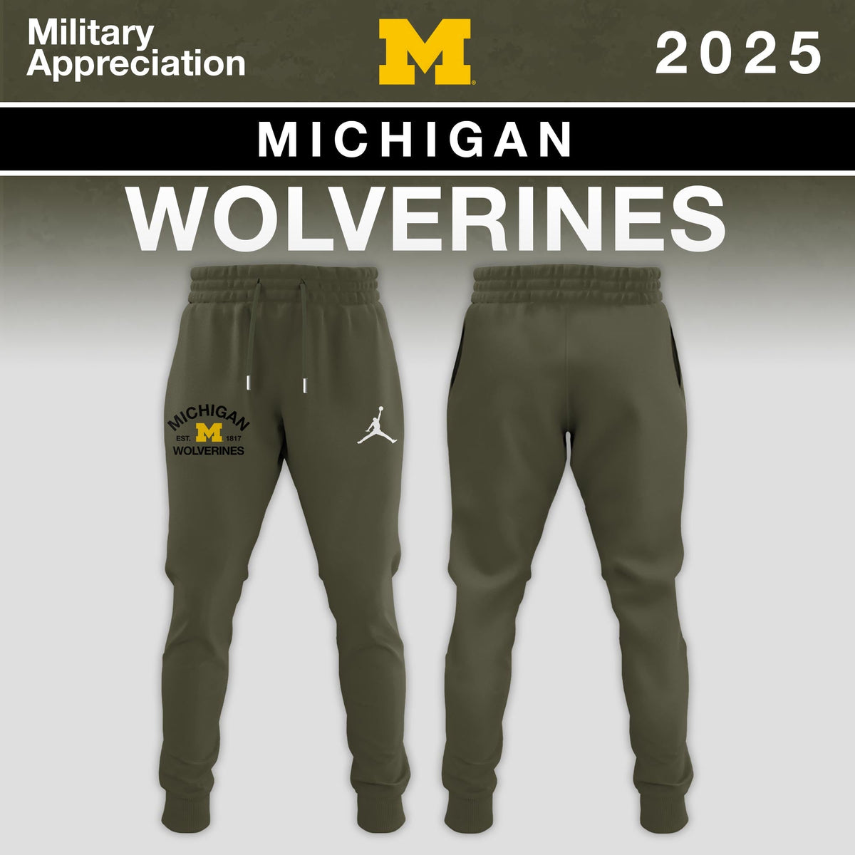 Michigan Wolverines 2025 Military Appreciation Limited Edition T-shirt Moonbestprint