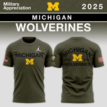 Michigan Wolverines 2025 Military Appreciation Limited Edition T-shirt Moonbestprint