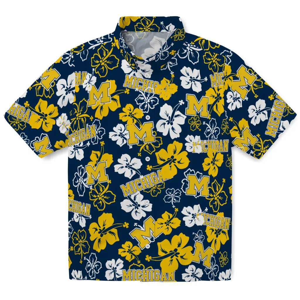 Michigan Wolverines Hibiscus Bloom Hawaiian Shirt – Moonbestprint