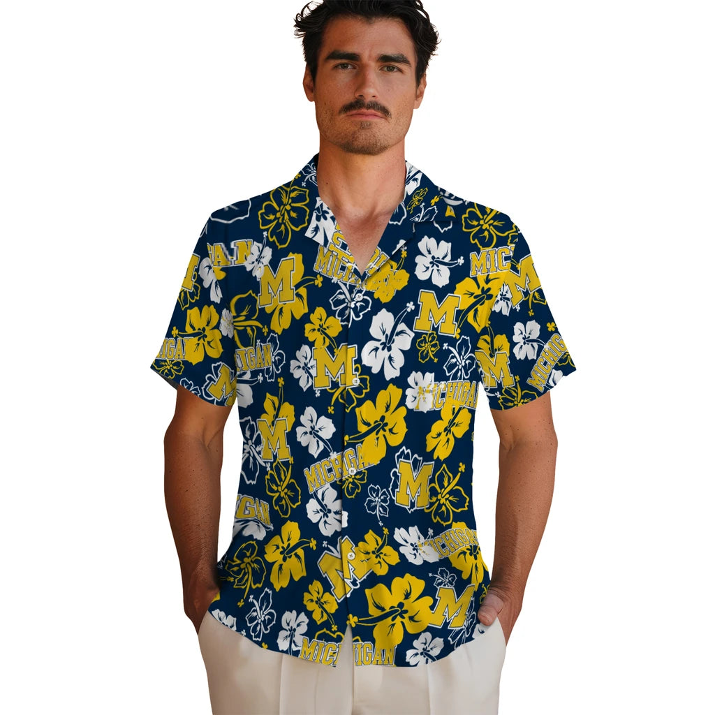 Michigan Wolverines Hibiscus Bloom Hawaiian Shirt – Moonbestprint