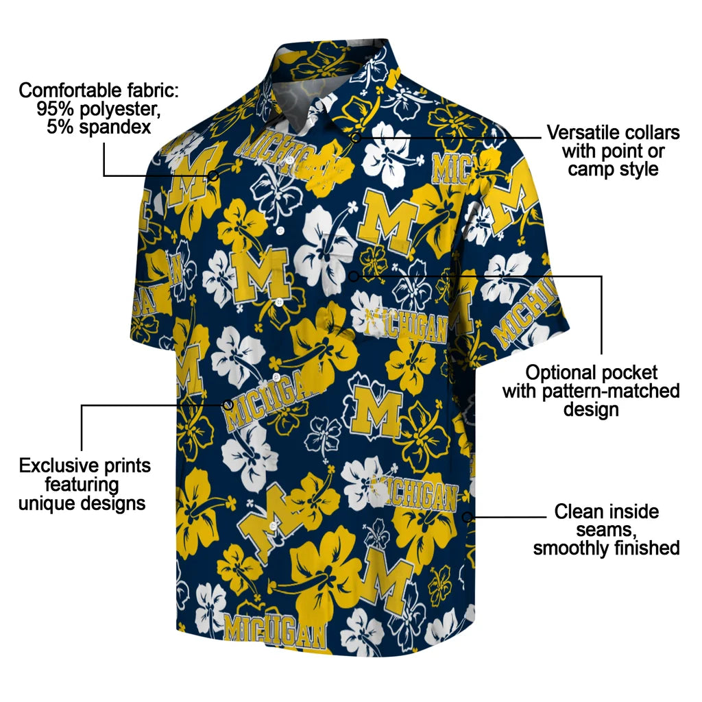 Michigan Wolverines Hibiscus Bloom Hawaiian Shirt – Moonbestprint