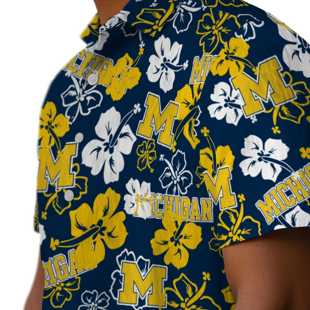 Michigan Wolverines Hibiscus Bloom Hawaiian Shirt – Moonbestprint