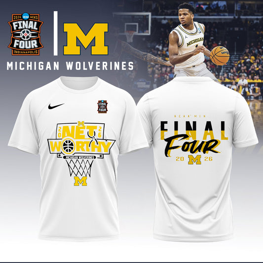 Michigan Wolverines Men's Basketball 2026 Final Four Tshirt Limited Edition | KN78 Moonbestprint