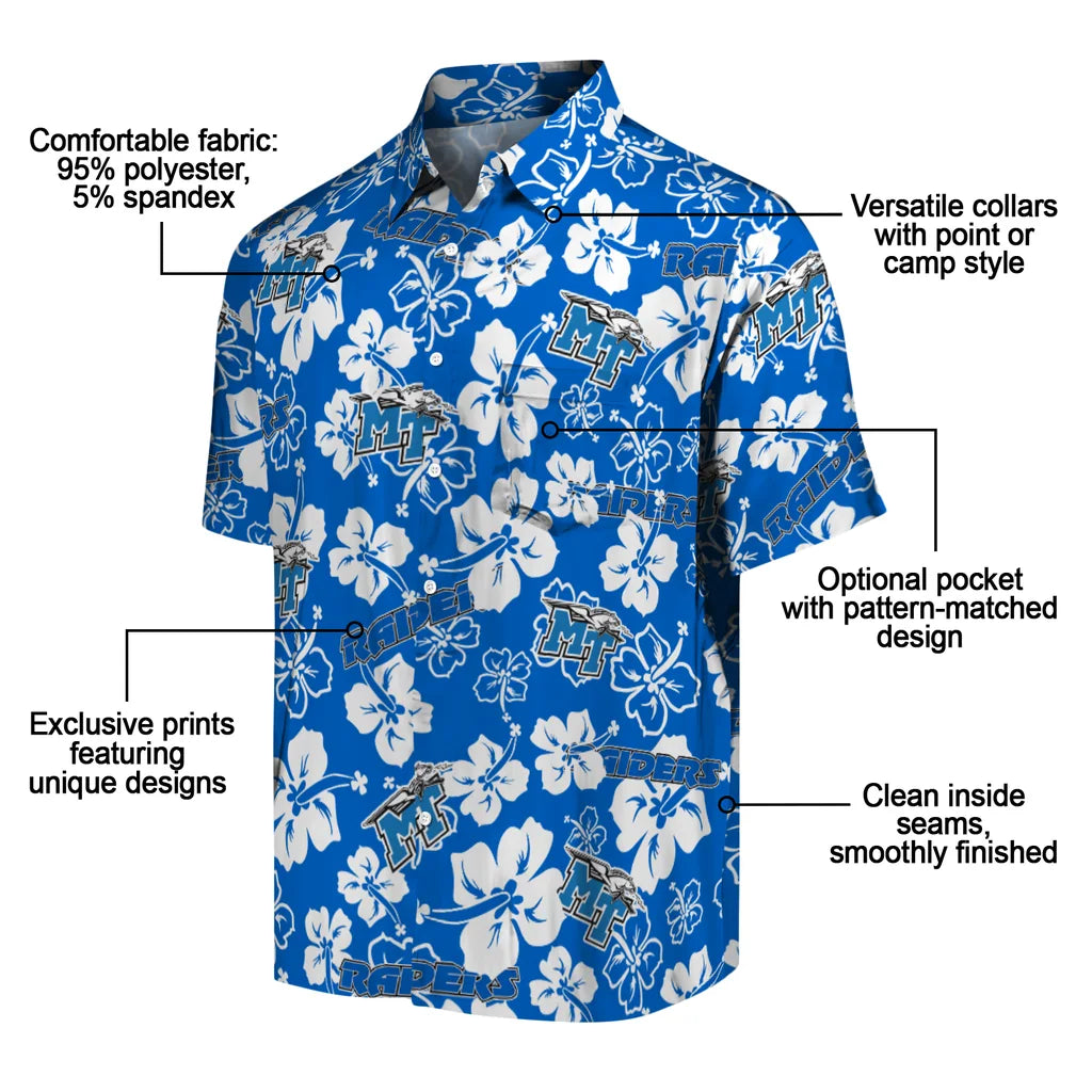Middle Tennessee Raiders Hibiscus Bloom Hawaiian Shirt – Moonbestprint