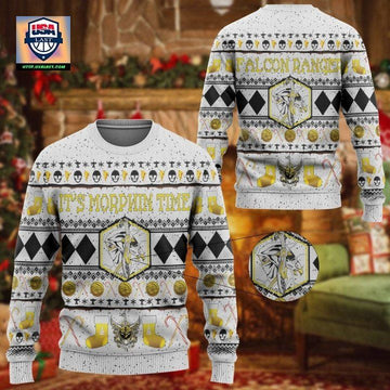 Mighty Morphin Ninjetti White Ranger Christmas Sweater ? Usalast